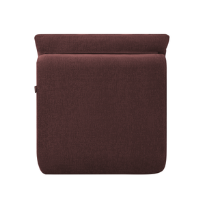 Fauteuil Marley avec Repose-pieds Chenille Rouge Bordeaux