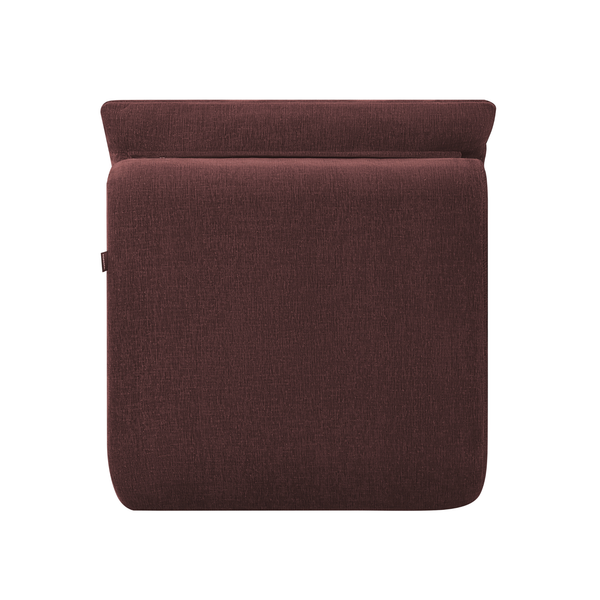 Fauteuil Marley avec Repose-pieds Chenille Rouge Bordeaux