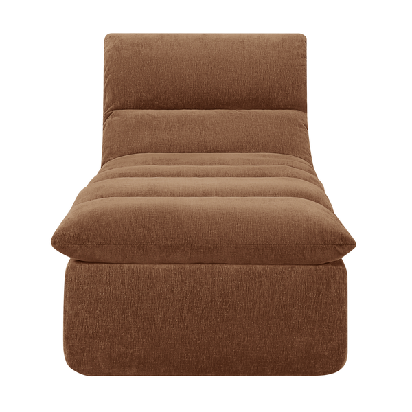 Fauteuil Marley avec Repose-pieds Chenille Cuivre