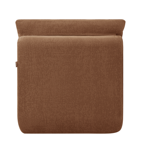 Fauteuil Marley avec Repose-pieds Chenille Cuivre