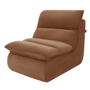 Fauteuil Marley avec Repose-pieds Chenille Cuivre