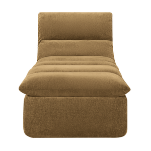 Fauteuil Marley avec Repose-pieds Chenille Jaune Ocre