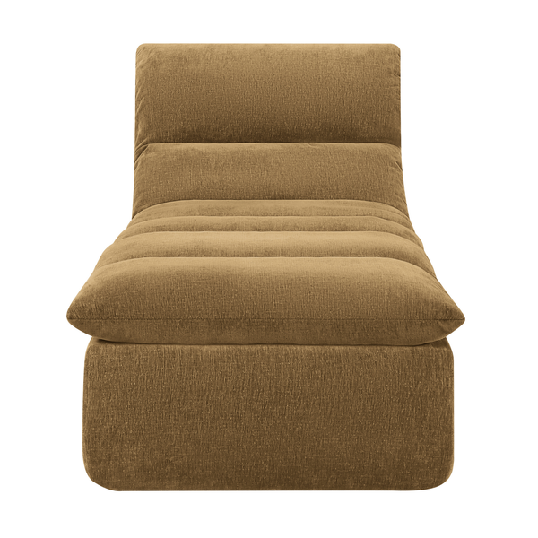 Fauteuil Marley avec Repose-pieds Chenille Jaune Ocre