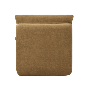 Fauteuil Marley avec Repose-pieds Chenille Jaune Ocre