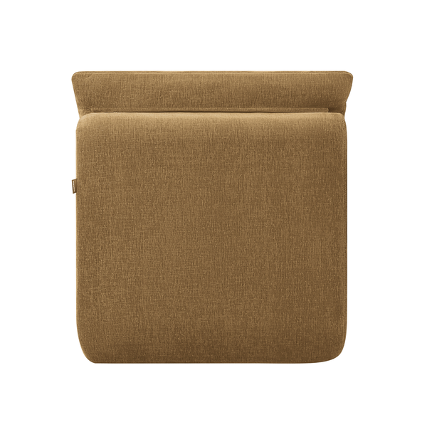 Fauteuil Marley avec Repose-pieds Chenille Jaune Ocre