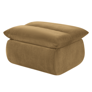 Fauteuil Marley avec Repose-pieds Chenille Jaune Ocre