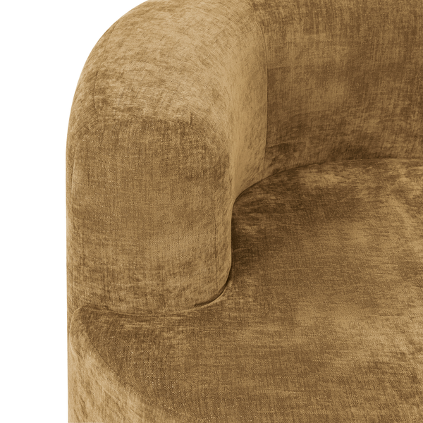 Canapé 2 Places Adele Chenille Jaune Ocre