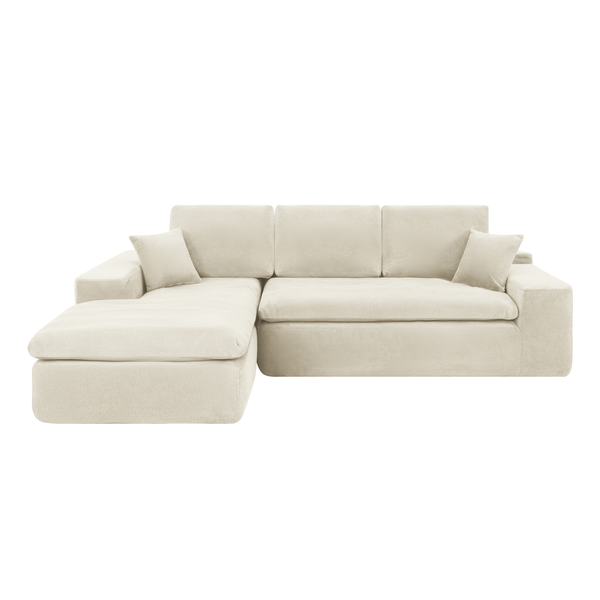 Lazy Ecksofa Beige Rechts