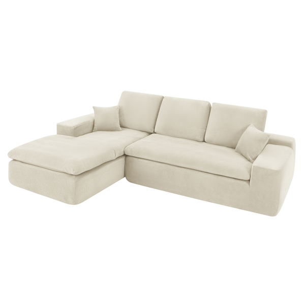 Lazy Ecksofa Beige Rechts