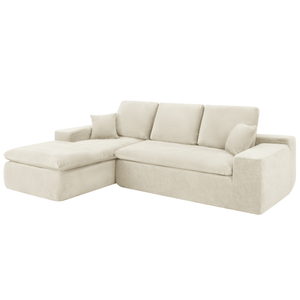 Lazy Ecksofa Beige Rechts