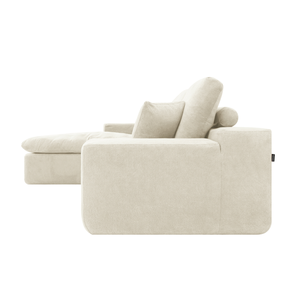 Lazy Ecksofa Beige Rechts