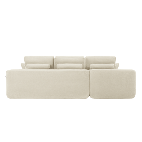 Lazy Ecksofa Beige Rechts