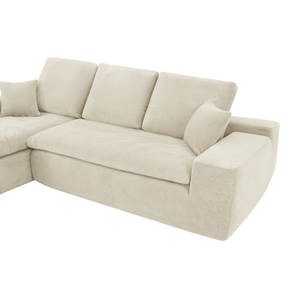 Lazy Ecksofa Beige Rechts