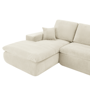 Lazy Ecksofa Beige Rechts