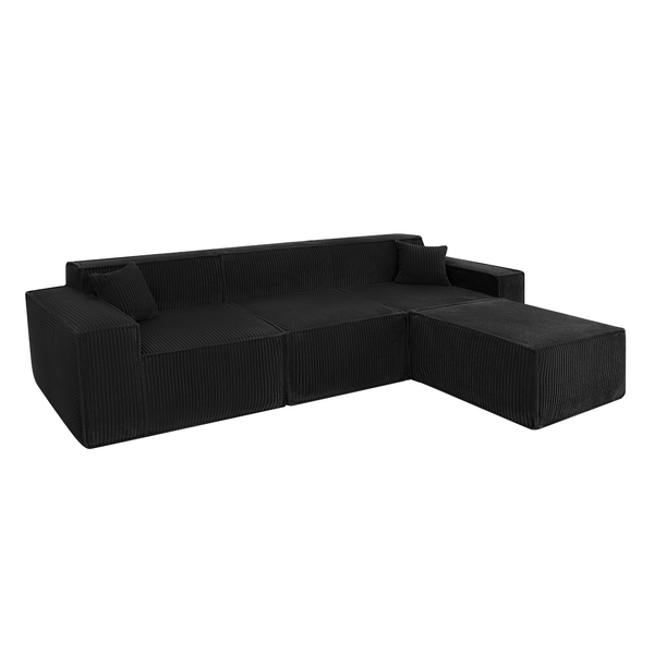Beat Corner Sofa Corduroy Black