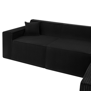 Beat Corner Sofa Corduroy Black