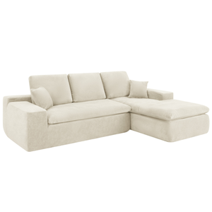 Lazy Ecksofa Beige Rechts