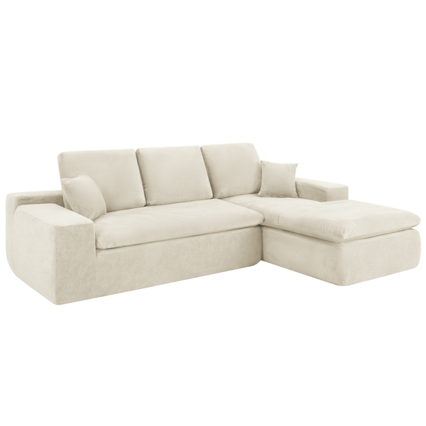Lazy Ecksofa Beige Rechts