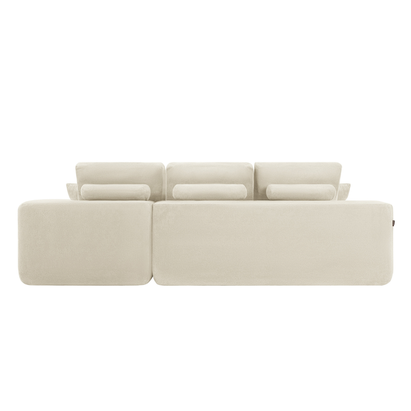 Lazy Ecksofa Beige Rechts