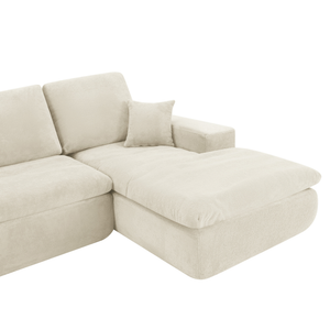 Lazy Ecksofa Beige Rechts