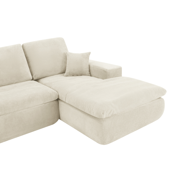 Lazy Ecksofa Beige Rechts