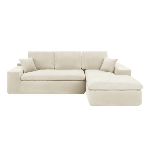 Lazy Ecksofa Beige Rechts