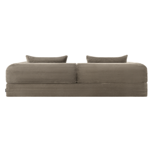 Sleeping Sofa Joy 2 Persons Corduroy Taupe