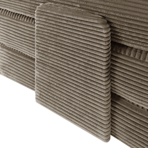 Sleeping Sofa Joy 2 Persons Corduroy Taupe