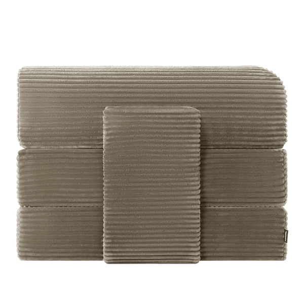 Sleeping Sofa Joy 2 Persons Corduroy Taupe