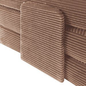 Sleeping Sofa Joy 2 Persons Corduroy Terracotta/Pink