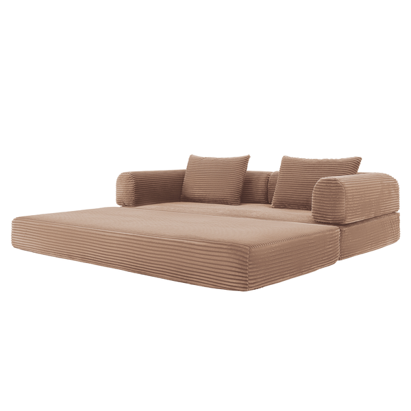 Sleeping Sofa Joy 2 Persons Corduroy Terracotta/Pink