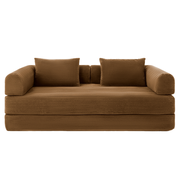 Schlafsofa Joy 2 Personen Cord Ockergelb