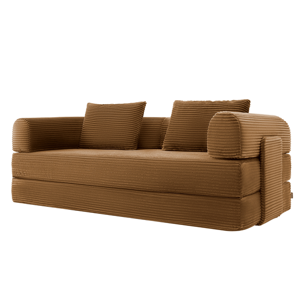 Schlafsofa Joy 2 Personen Cord Ockergelb