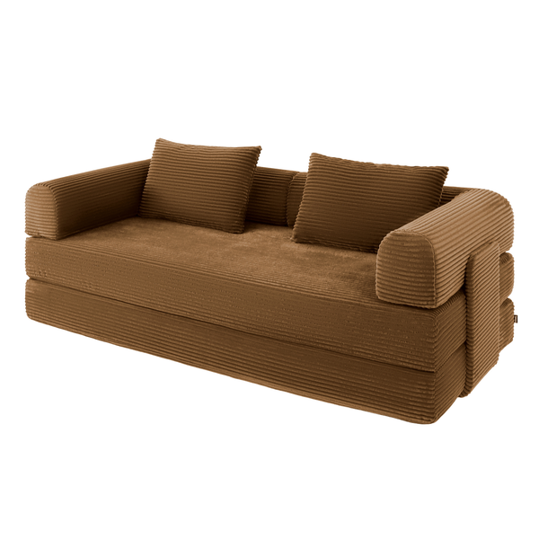 Schlafsofa Joy 2 Personen Cord Ockergelb