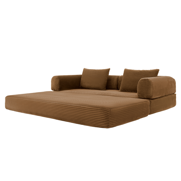 Schlafsofa Joy 2 Personen Cord Ockergelb