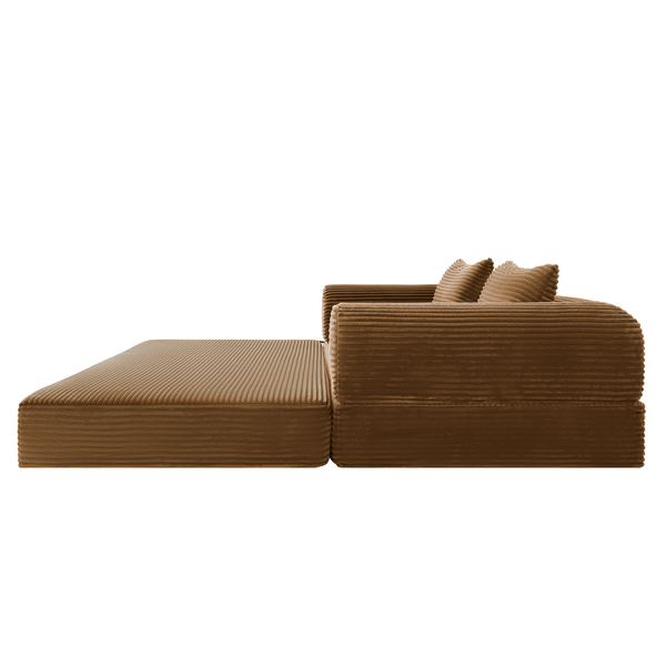 Schlafsofa Joy 2 Personen Cord Ockergelb