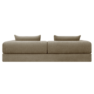 Sleeping Sofa Joy 2 Persons Chenille Taupe