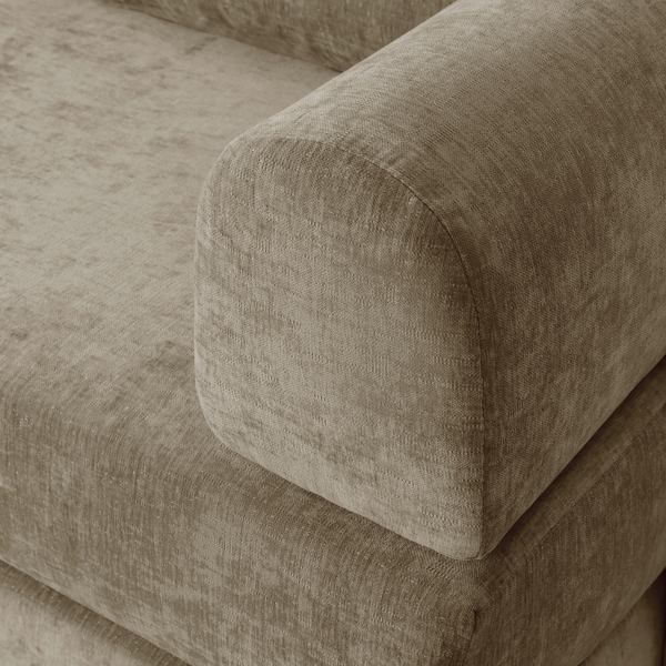 Sleeping Sofa Joy 2 Persons Chenille Taupe