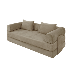 Sleeping Sofa Joy 2 Persons Chenille Taupe
