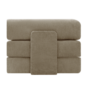 Sleeping Sofa Joy 2 Persons Chenille Taupe