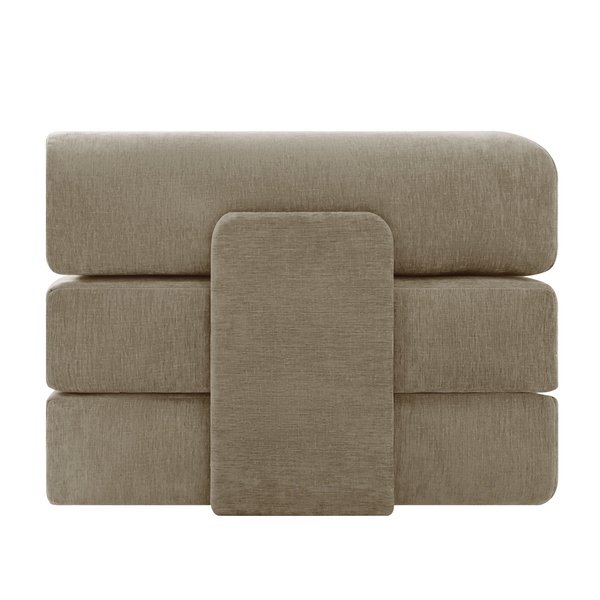 Sleeping Sofa Joy 2 Persons Chenille Taupe