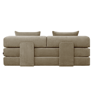 Sleeping Sofa Joy 2 Persons Chenille Taupe