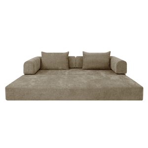 Sleeping Sofa Joy 2 Persons Chenille Taupe