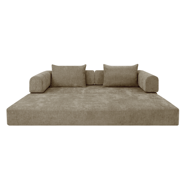 Sleeping Sofa Joy 2 Persons Chenille Taupe