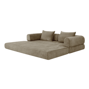 Sleeping Sofa Joy 2 Persons Chenille Taupe
