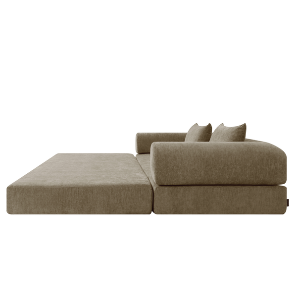 Sleeping Sofa Joy 2 Persons Chenille Taupe