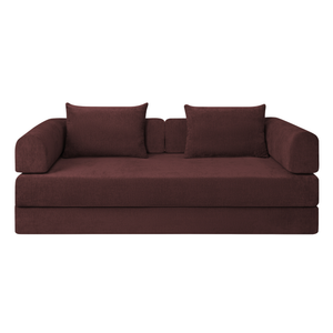 Schlafsofa Joy 2 Personen Chenille Burgunderrot