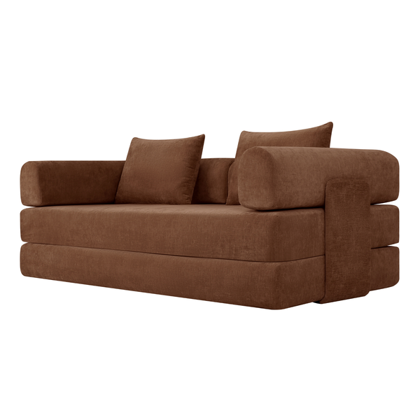 Schlafsofa Joy 2 Personen Chenille Kupfer