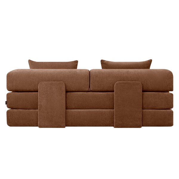 Schlafsofa Joy 2 Personen Chenille Kupfer
