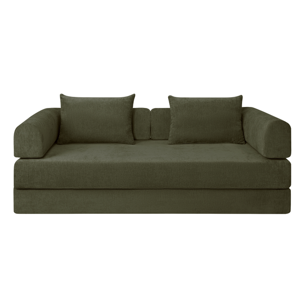 Schlafsofa Joy 2 Personen Chenille Salbeigrün